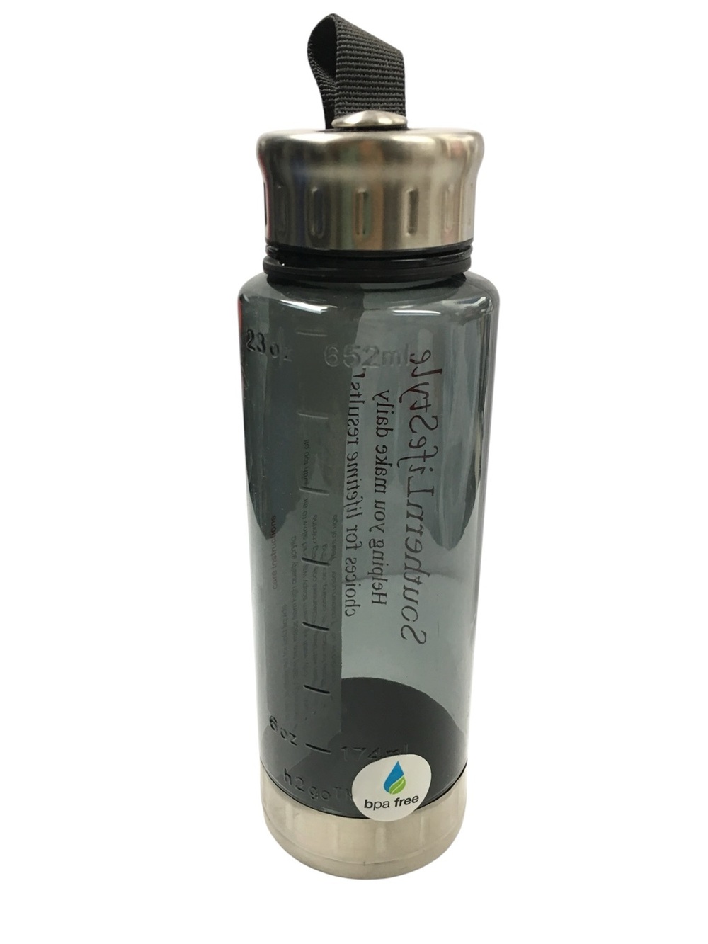 h2go bfree fusion 23oz Water Bottle Southern Lifestyle Stainless Acrylic NEW